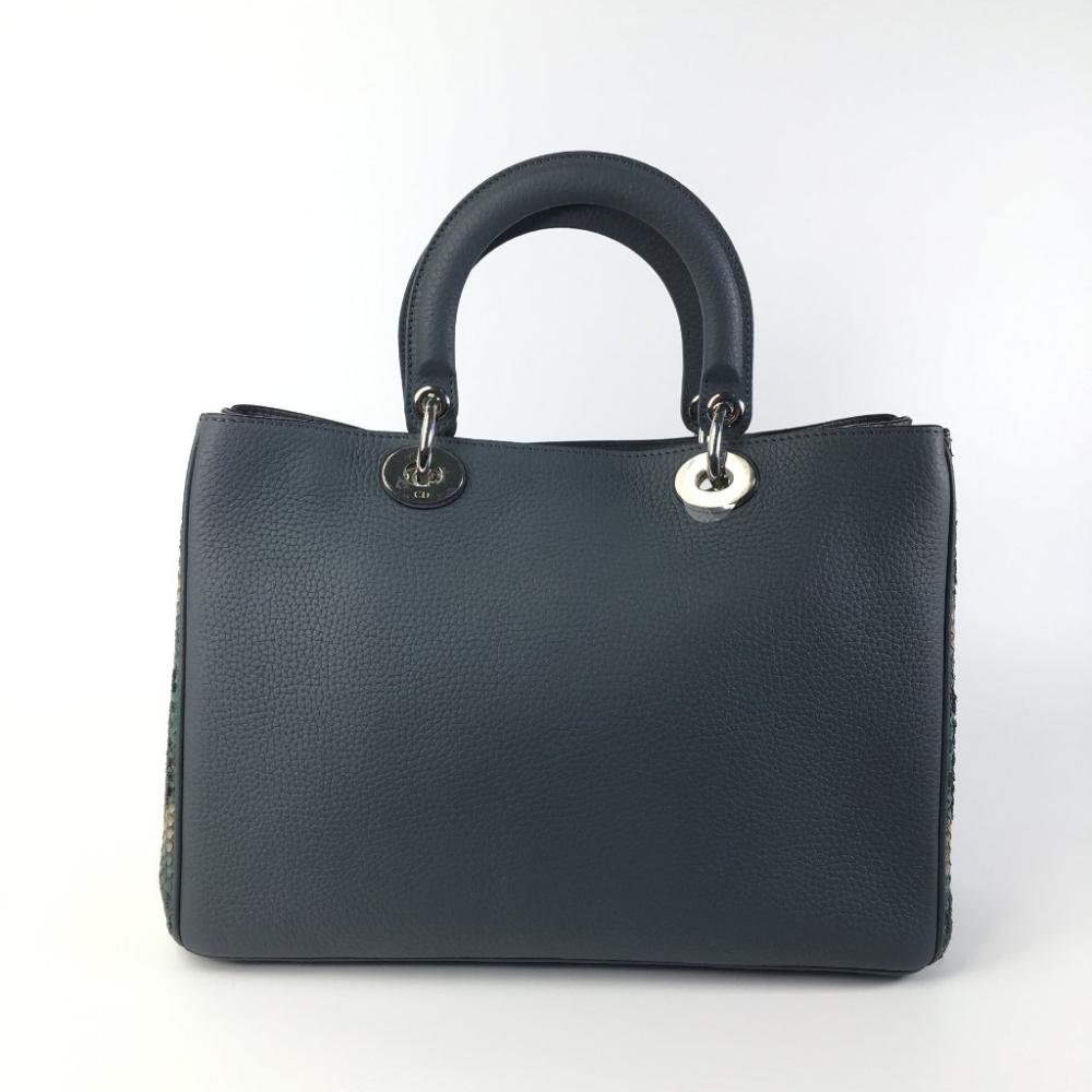 Black Leather Dior Handbag
