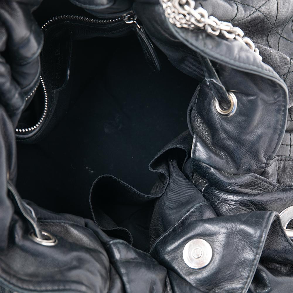 Black Leather Dior Handbag