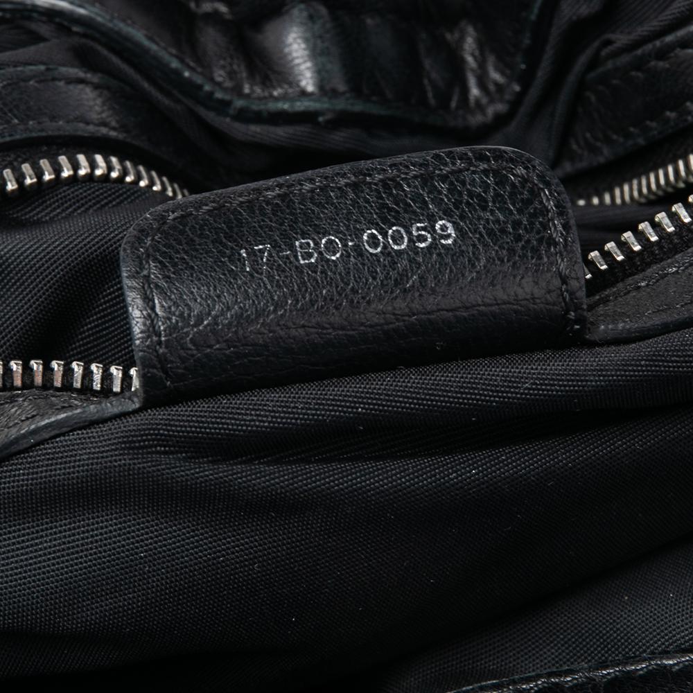 Black Leather Dior Handbag