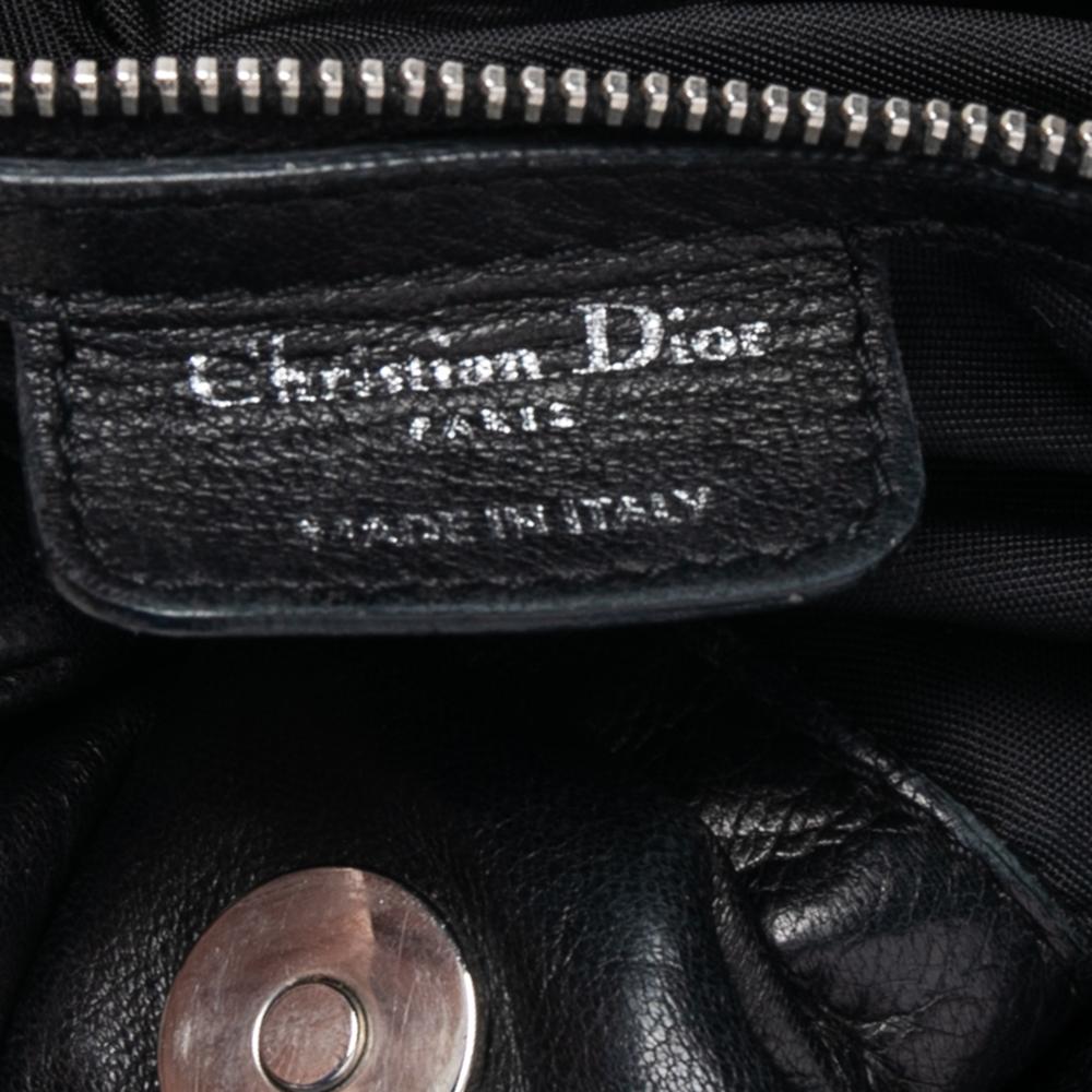Black Leather Dior Handbag
