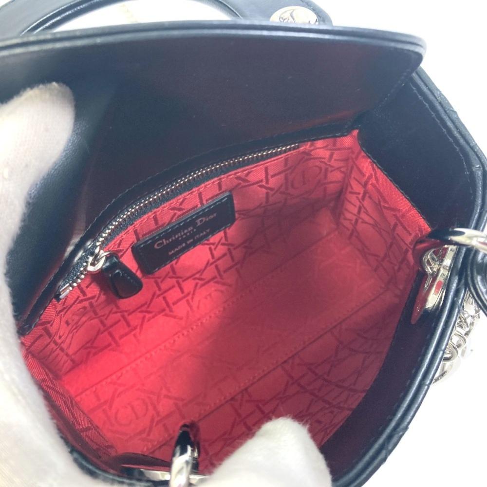 Black Leather Dior Lady Dior