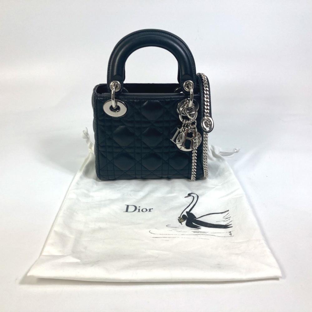 Black Leather Dior Lady Dior