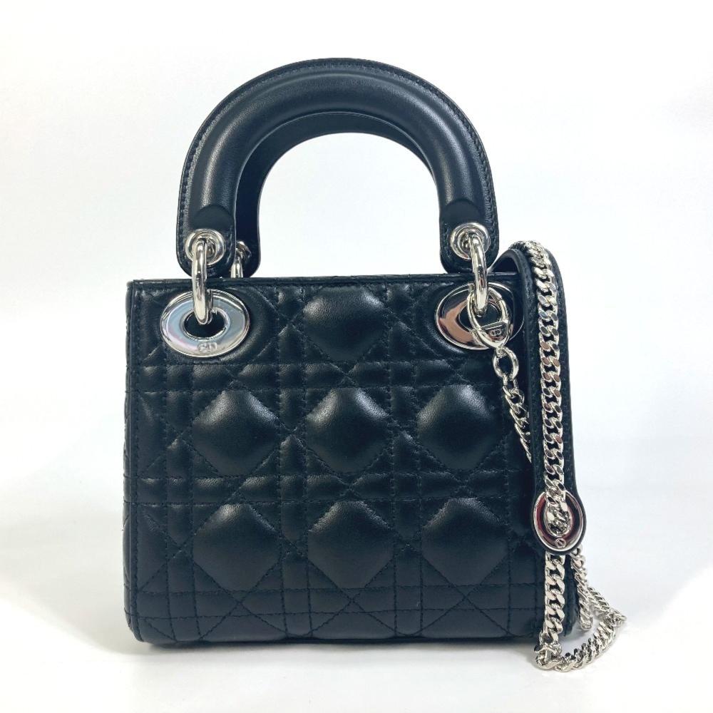 Black Leather Dior Lady Dior