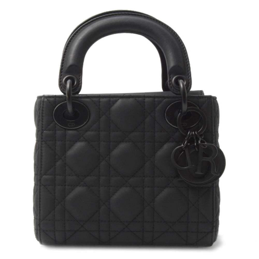 Black Leather Dior Lady Dior