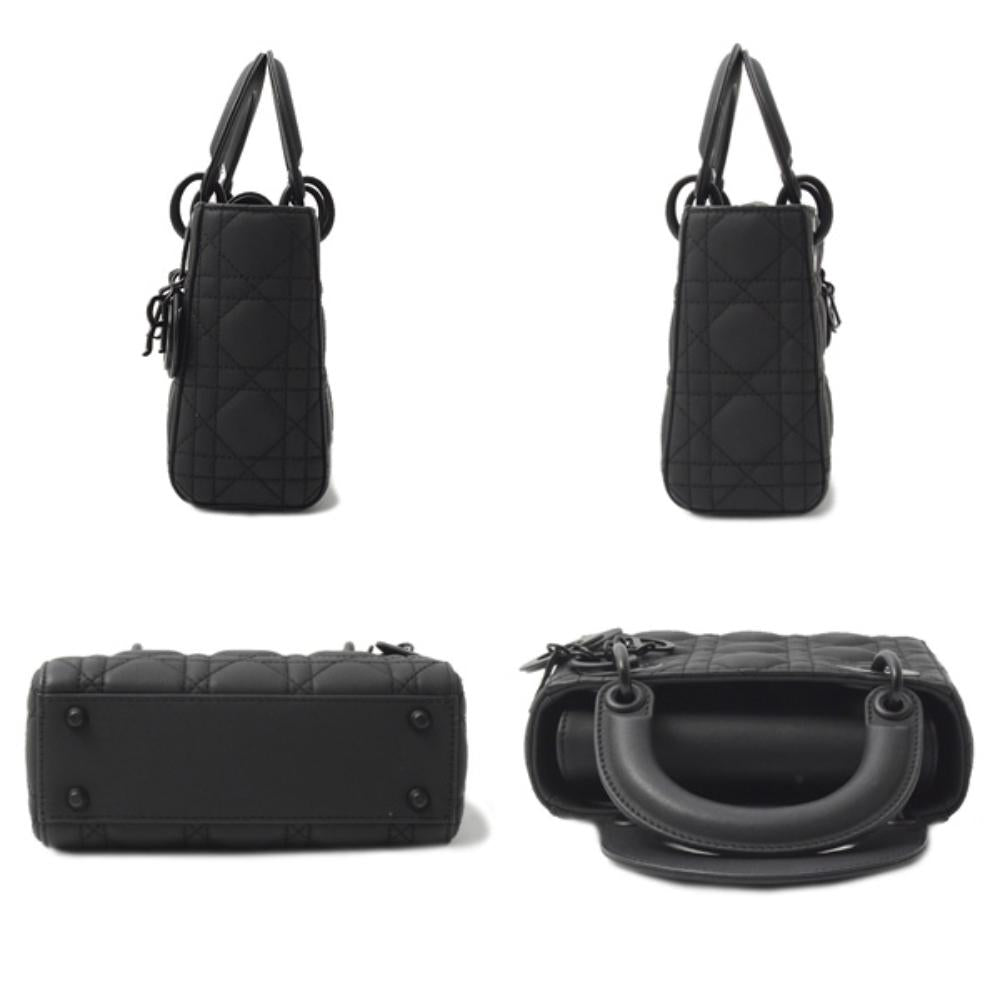 Black Leather Dior Lady Dior