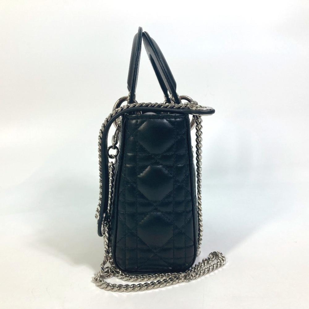 Black Leather Dior Lady Dior