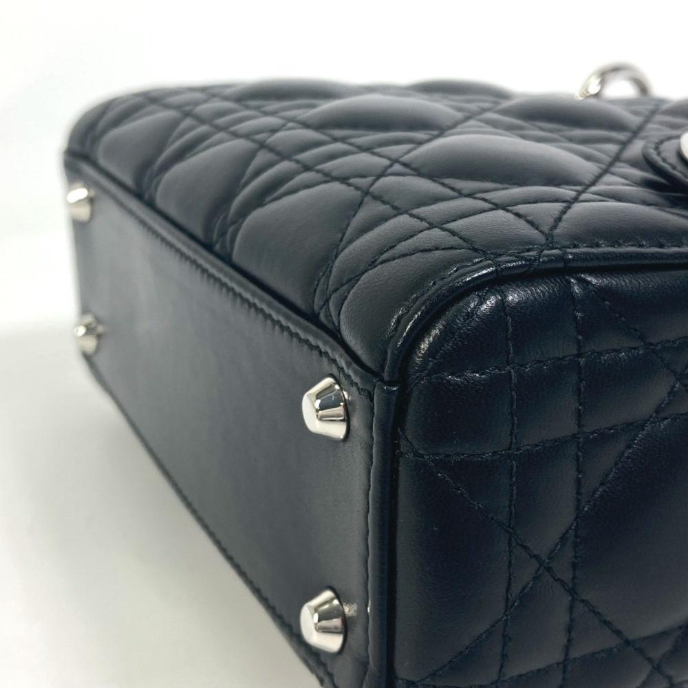 Black Leather Dior Lady Dior