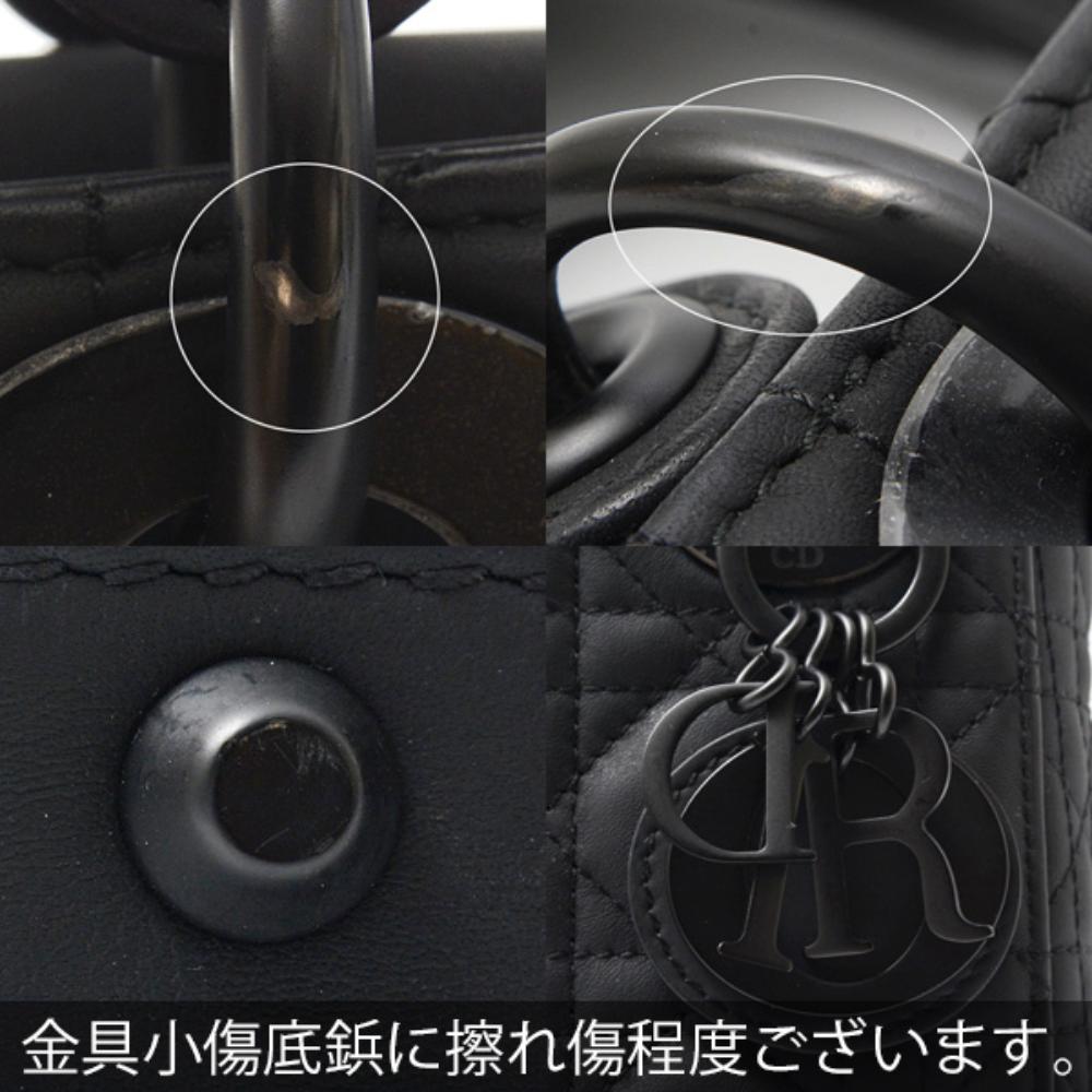 Black Leather Dior Lady Dior