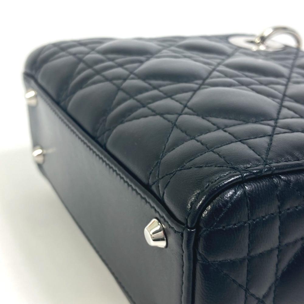 Black Leather Dior Lady Dior