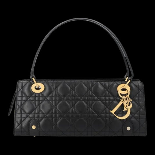 Black Leather Dior Shoulder Bag