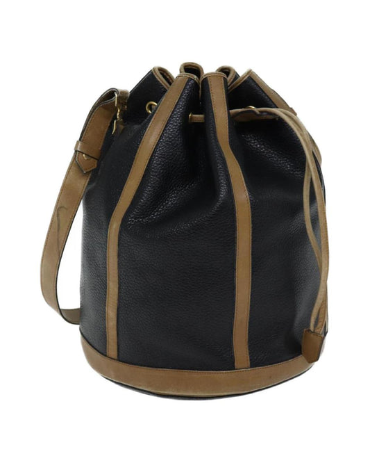 Black Leather Dior Shoulder Bag