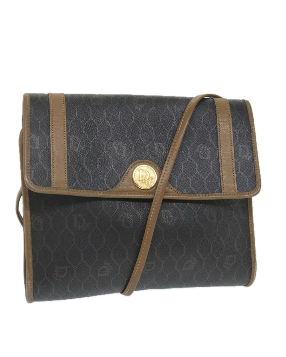 Black Leather Dior Shoulder Bag