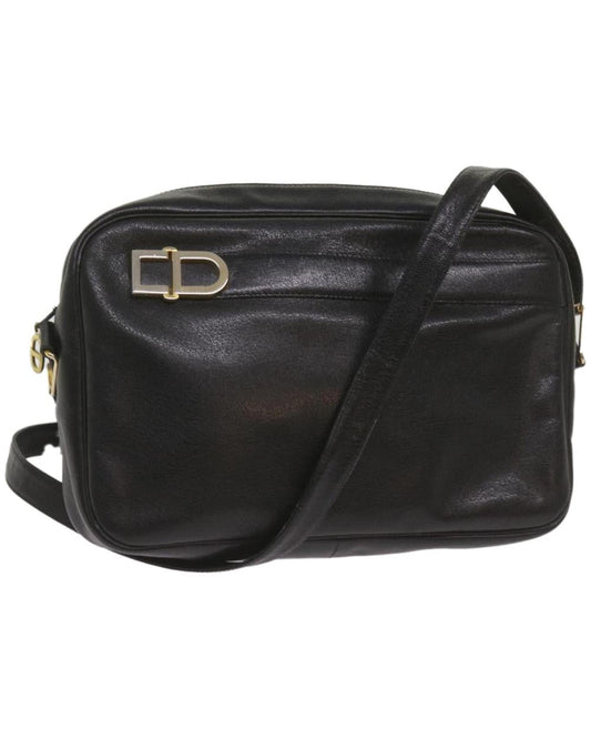 Black Leather Dior Shoulder Bag