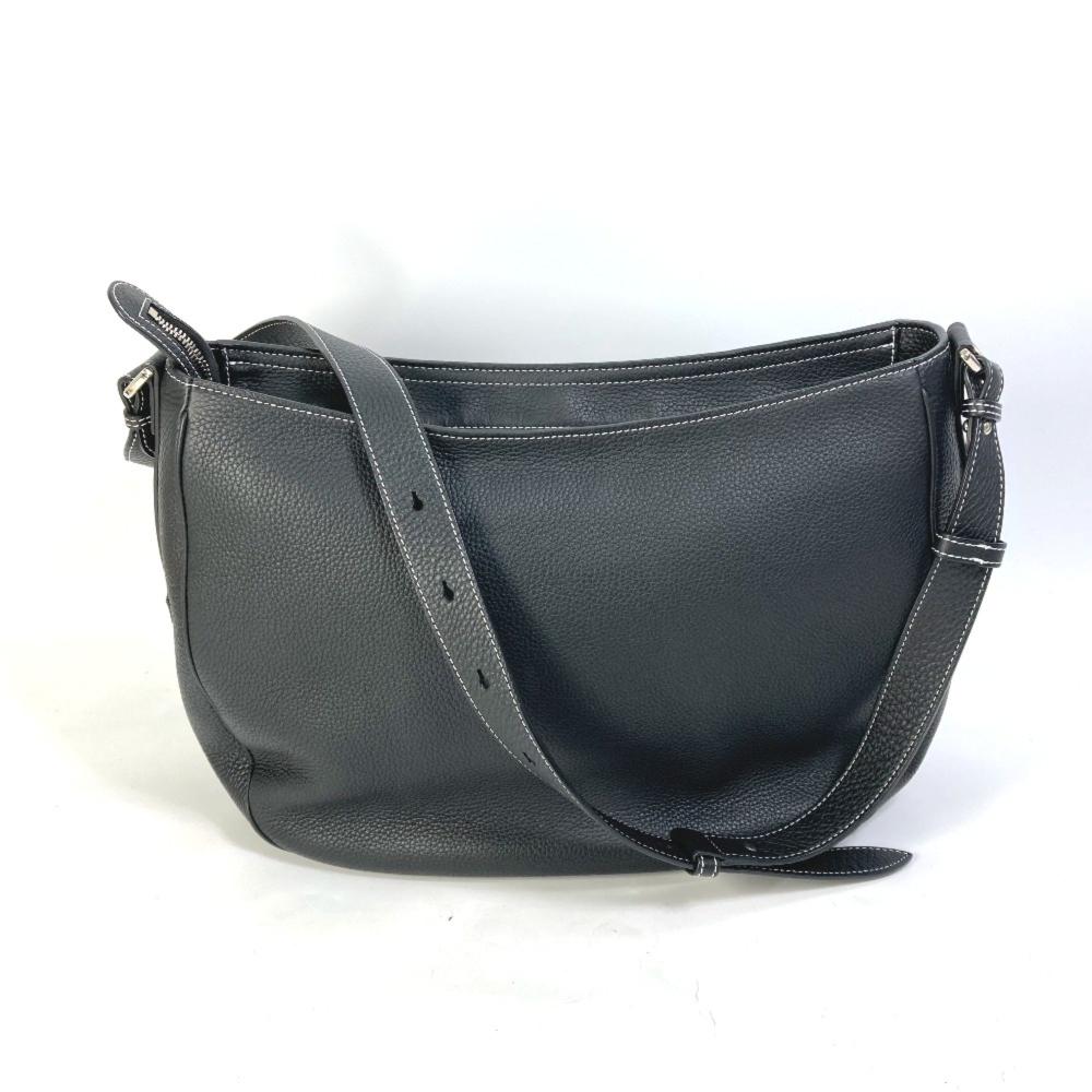Black Leather Dior Saddle Bag