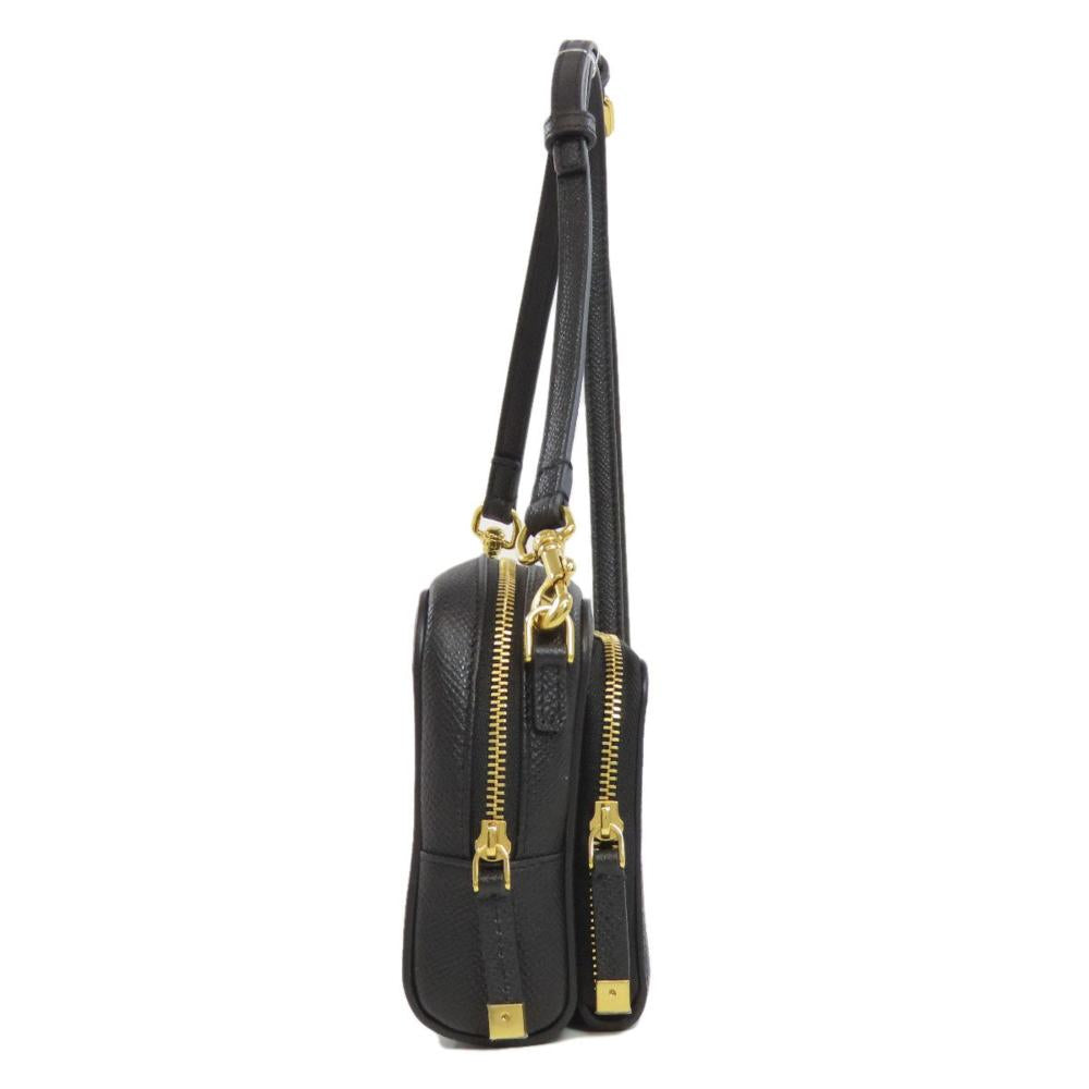 Black Leather Dior Shoulder Bag