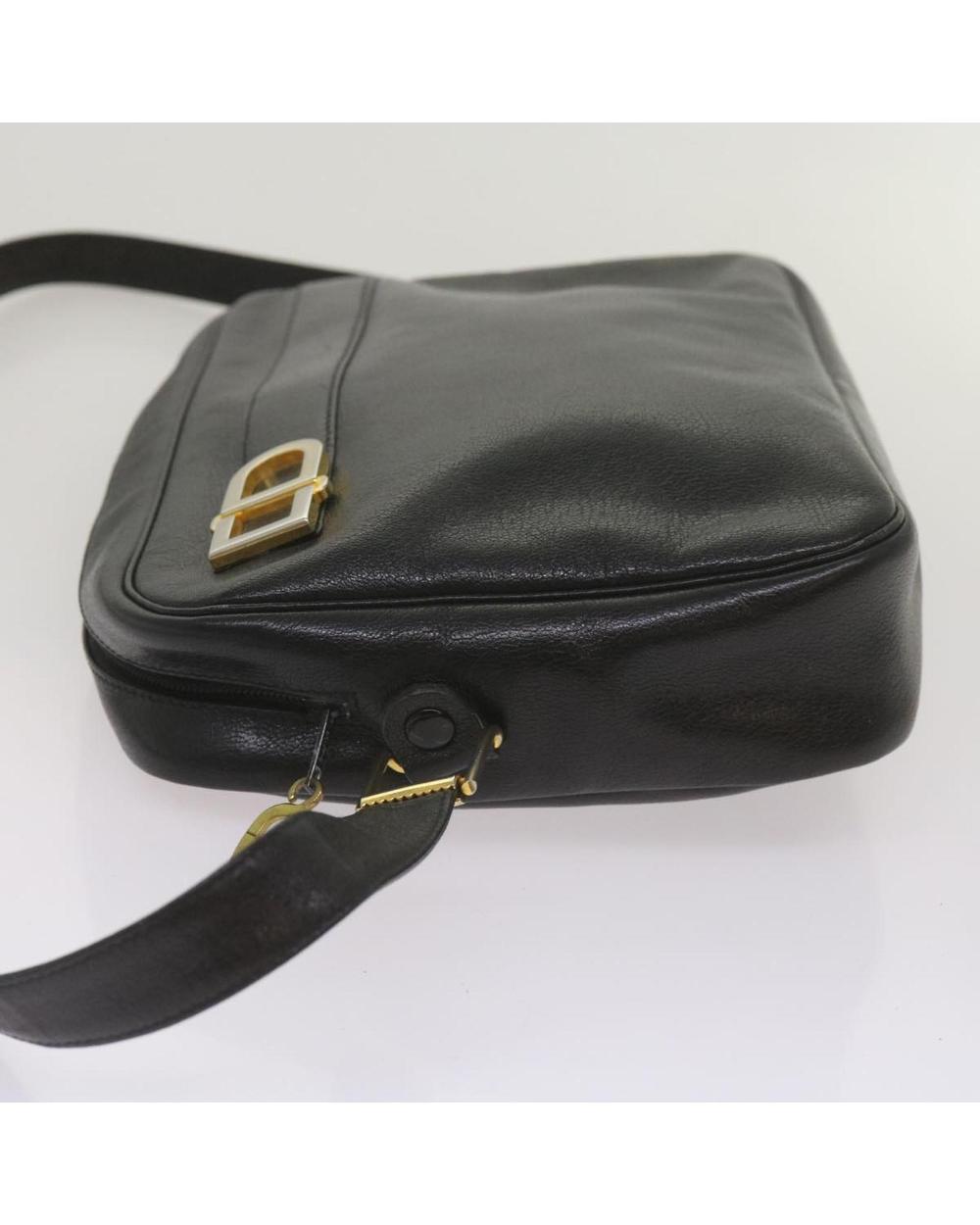 Black Leather Dior Shoulder Bag