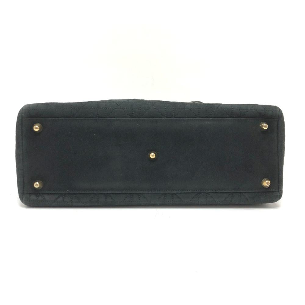 Black Leather Dior Saddle Bag