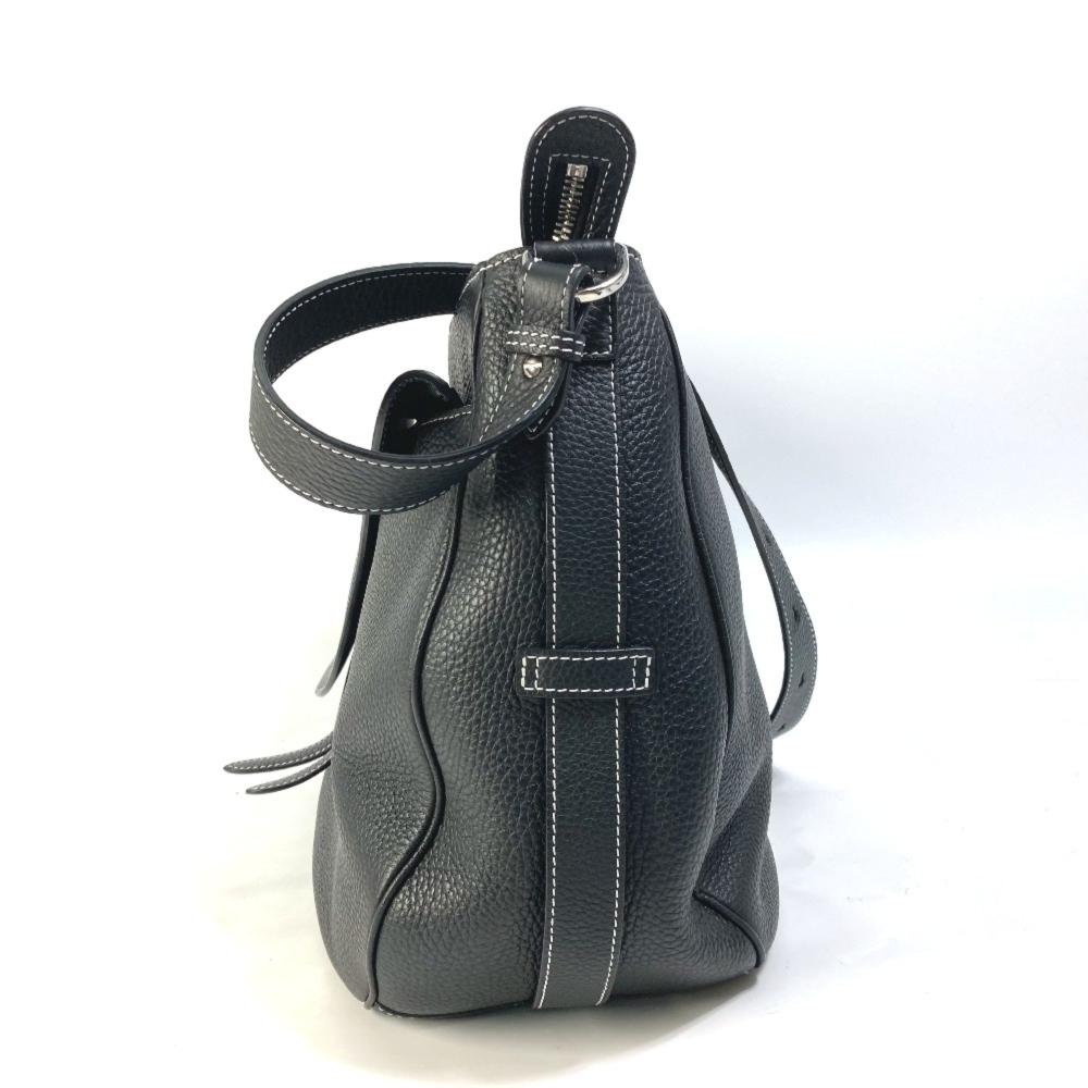 Black Leather Dior Saddle Bag