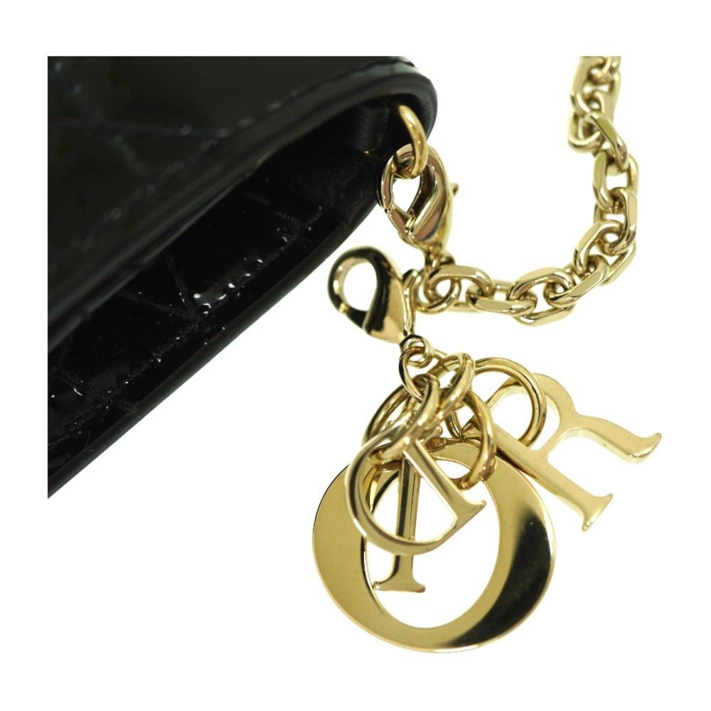 Black Leather Dior Shoulder Bag