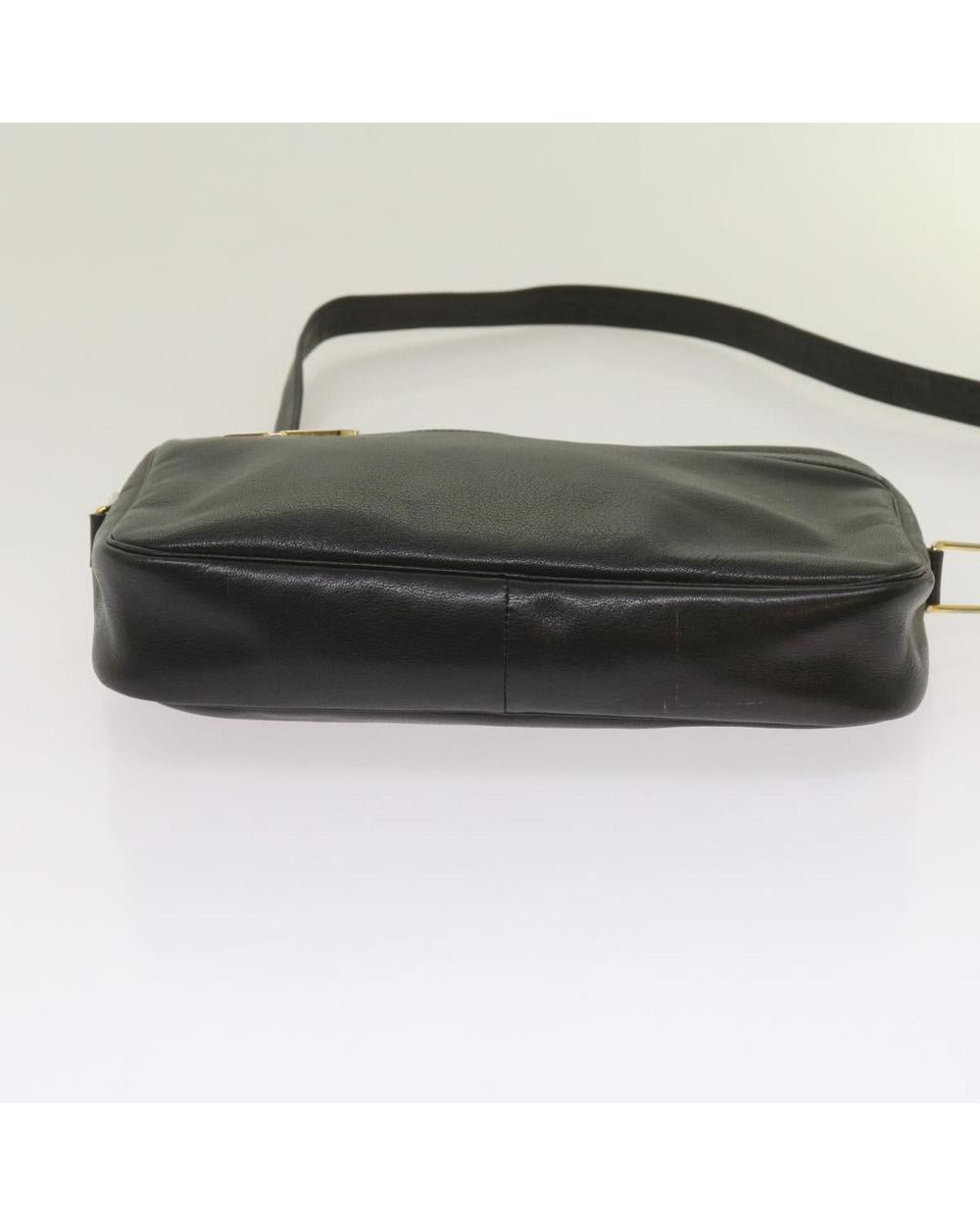 Black Leather Dior Shoulder Bag