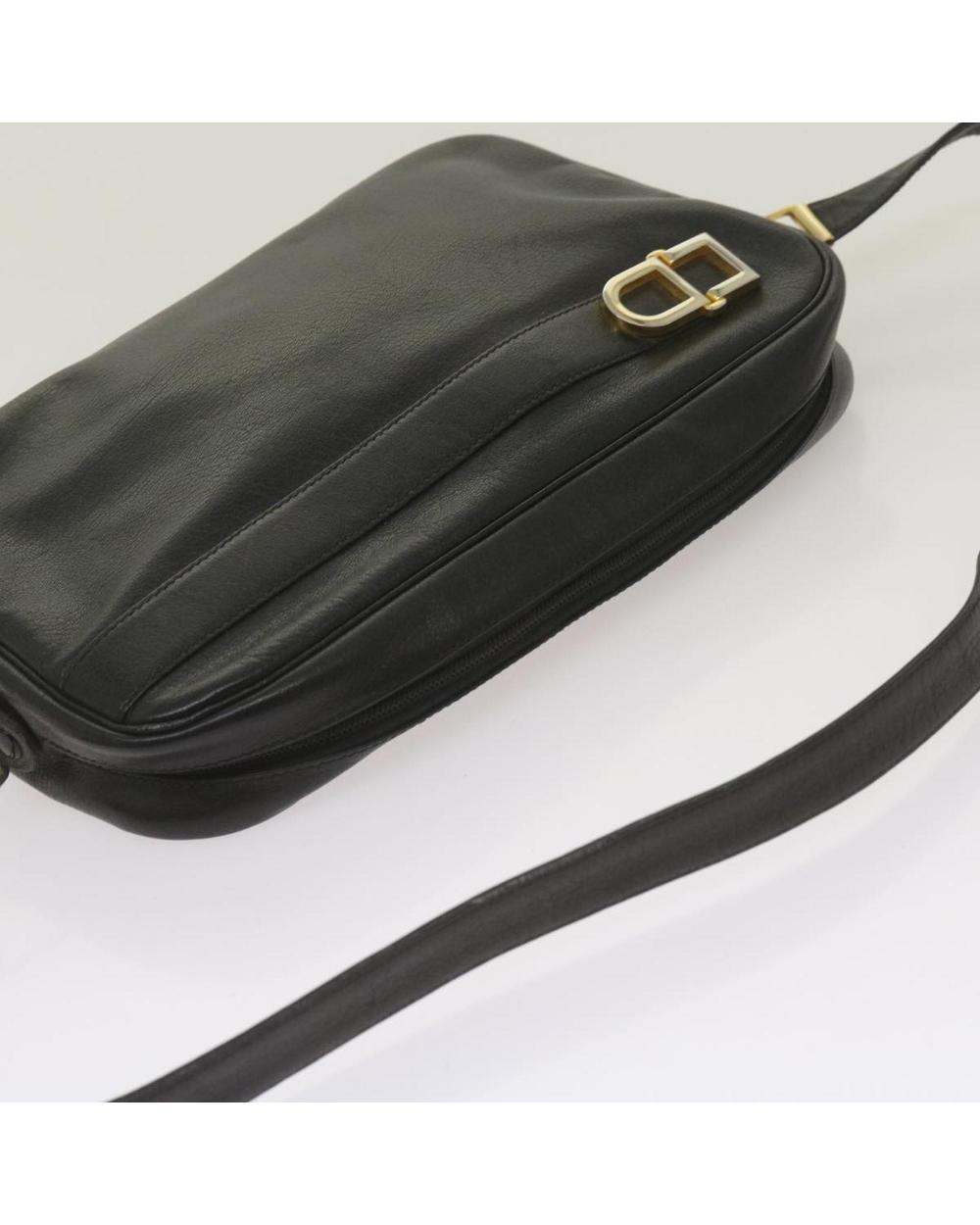 Black Leather Dior Shoulder Bag