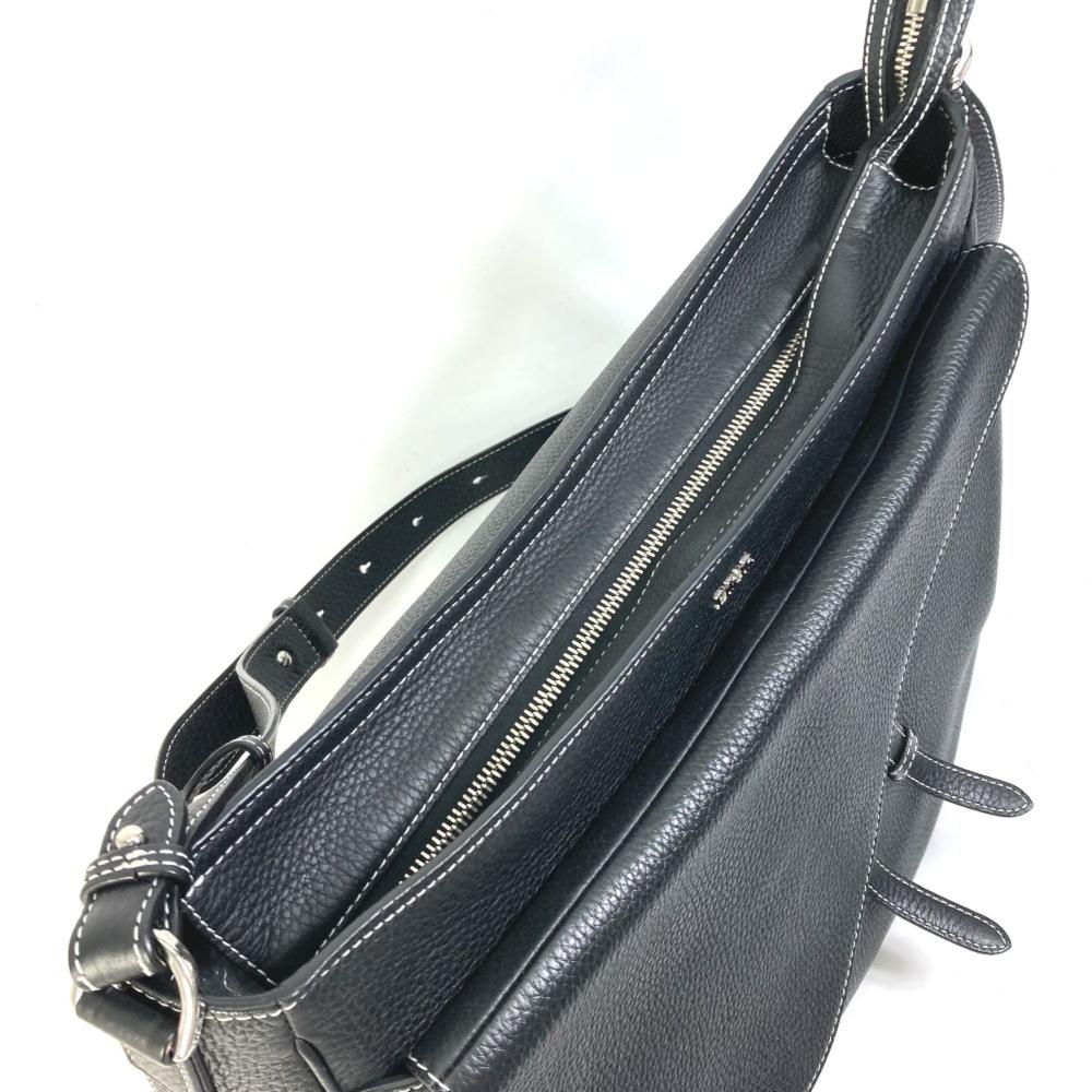 Black Leather Dior Saddle Bag
