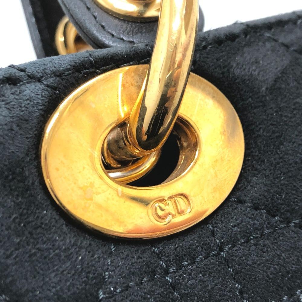 Black Leather Dior Saddle Bag