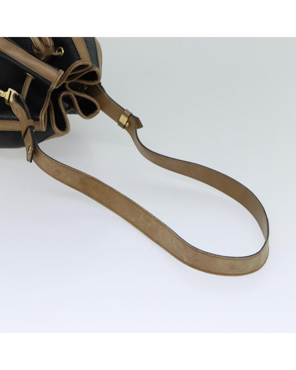 Black Leather Dior Shoulder Bag