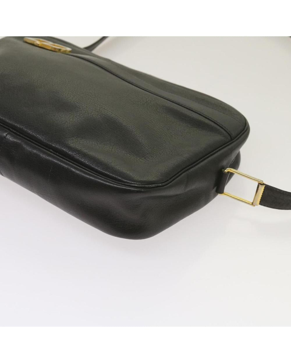 Black Leather Dior Shoulder Bag