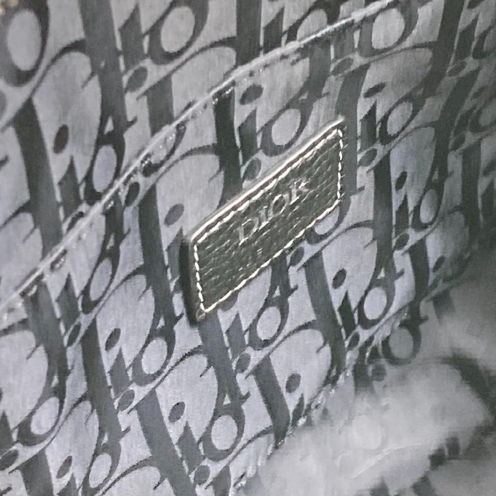 Black Leather Dior Saddle Bag