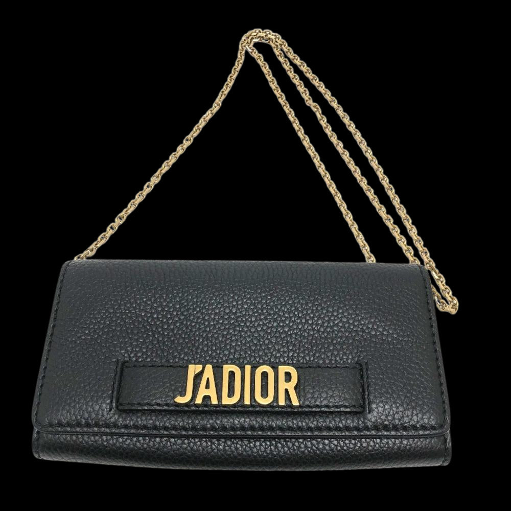 Black Leather Dior Travel Bag