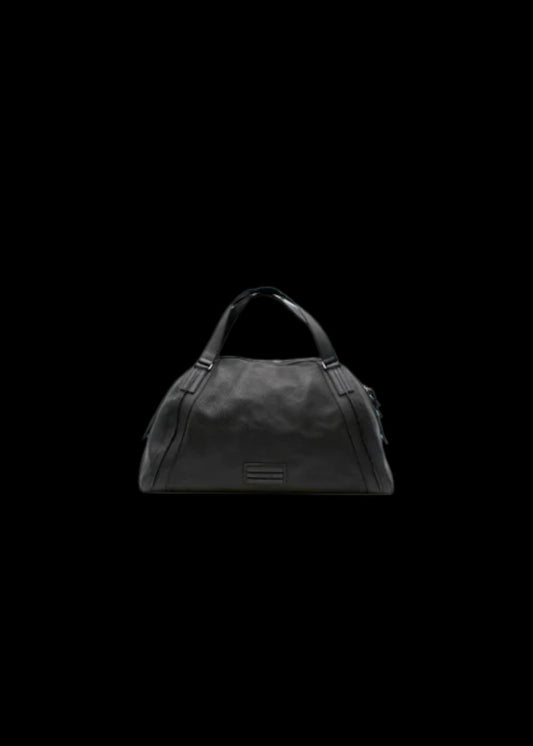 Black Leather Dior Travel Bag