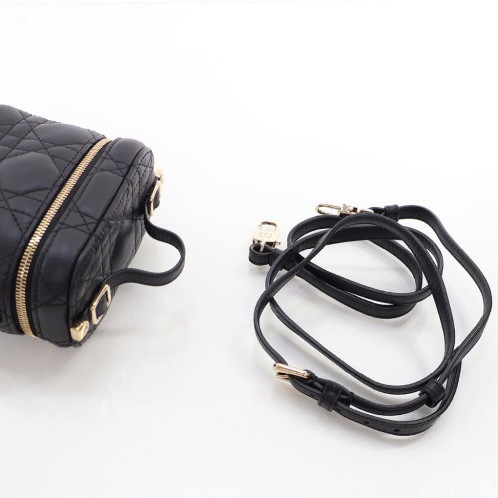 Black Leather Dior Vanity Bag