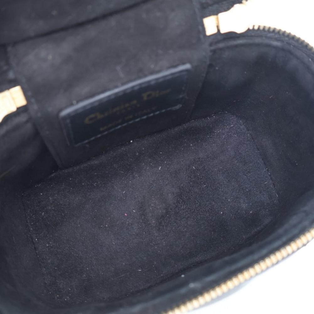Black Leather Dior Vanity Bag