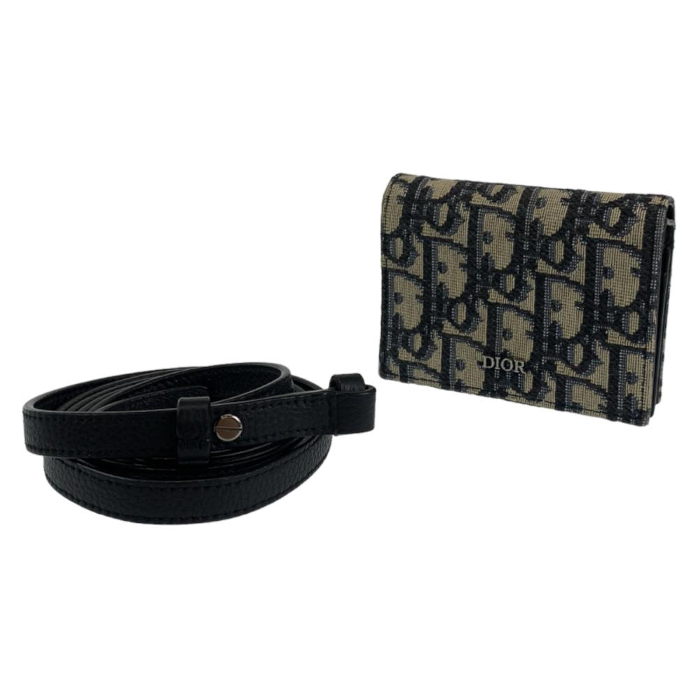 Blue Canvas Dior Trotter Crossbody Bag