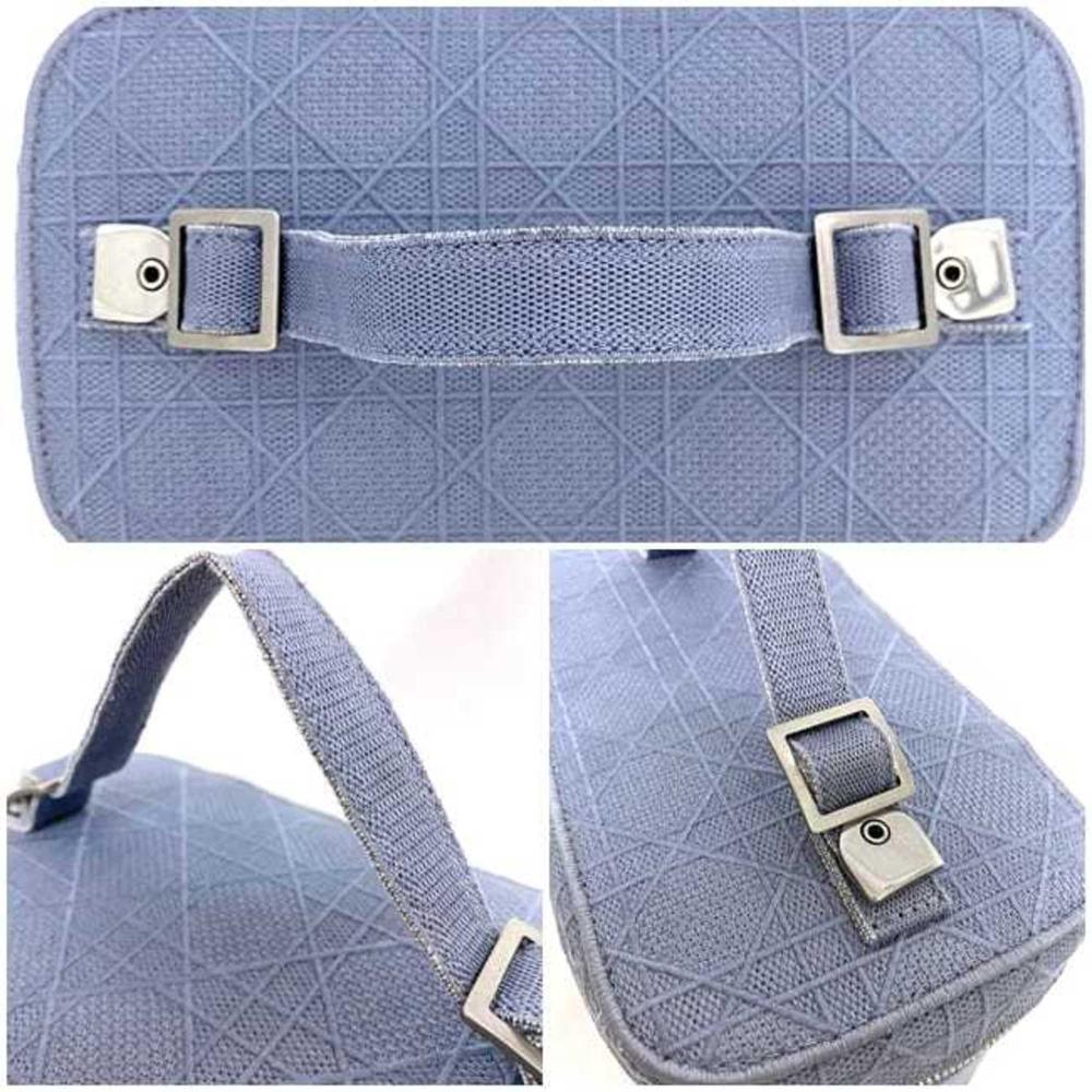 Blue Canvas Dior Vanity Bag