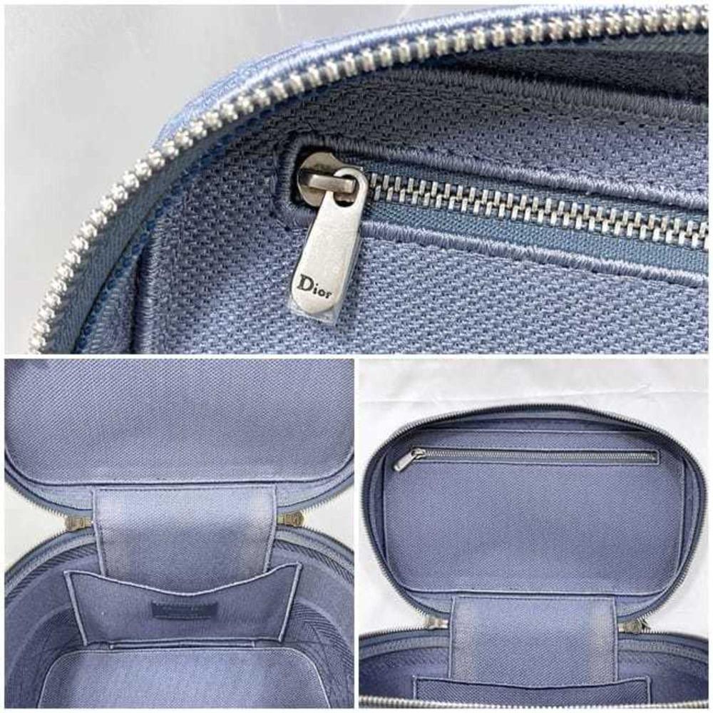 Blue Canvas Dior Vanity Bag