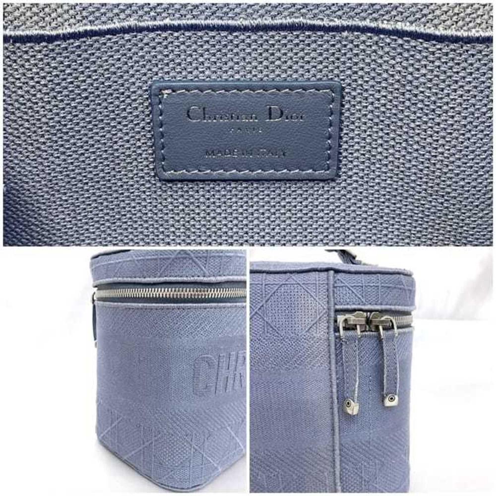 Blue Canvas Dior Vanity Bag