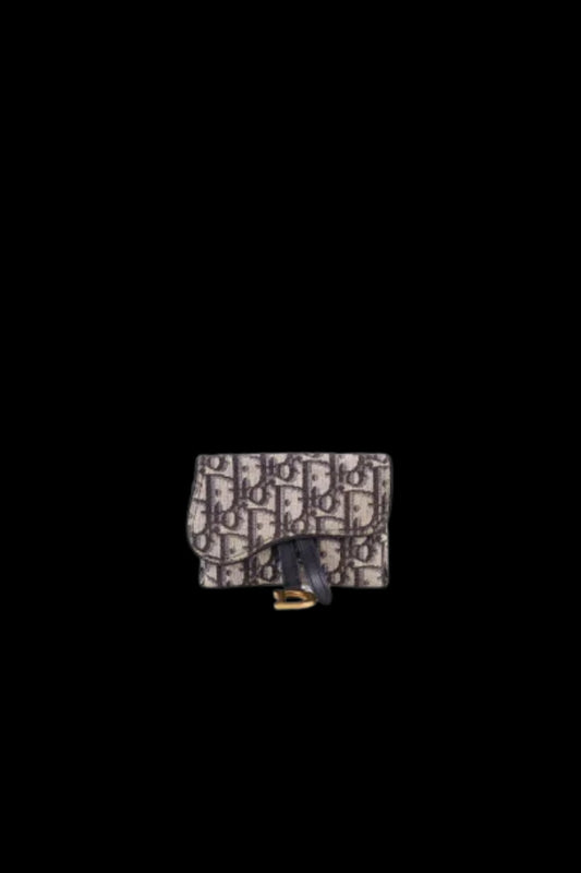 Blue Cotton Dior Saddle Bag