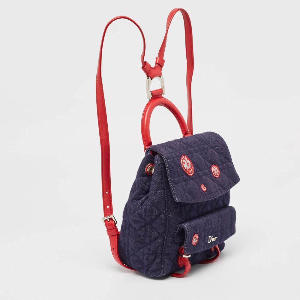 Blue Denim Dior Backpack