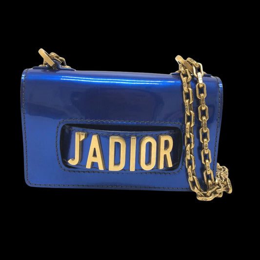 Blue Fabric Dior Saddle Bag