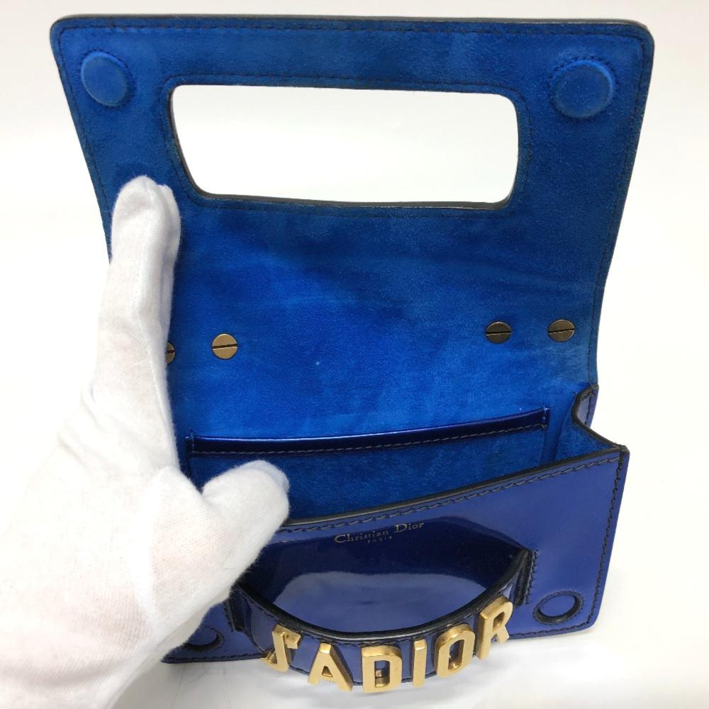 Blue Fabric Dior Saddle Bag