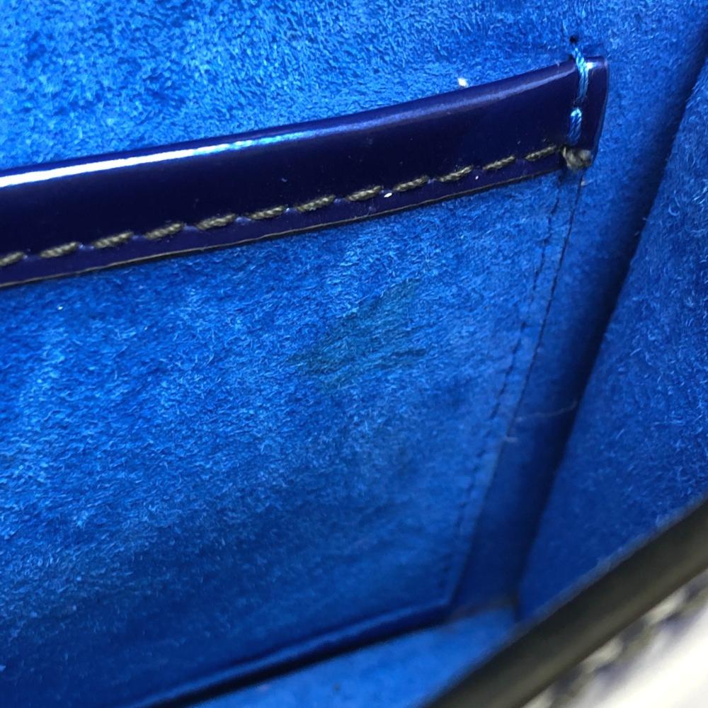 Blue Fabric Dior Saddle Bag
