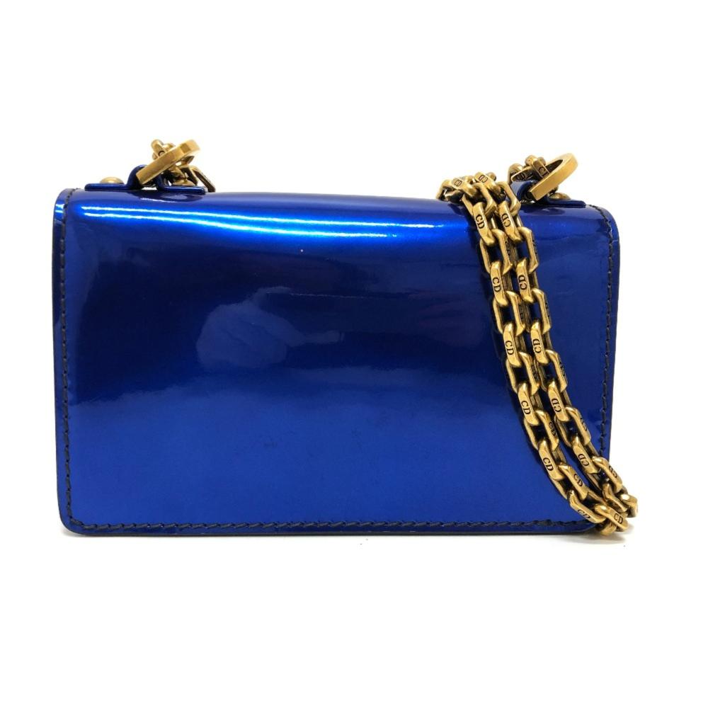 Blue Fabric Dior Saddle Bag