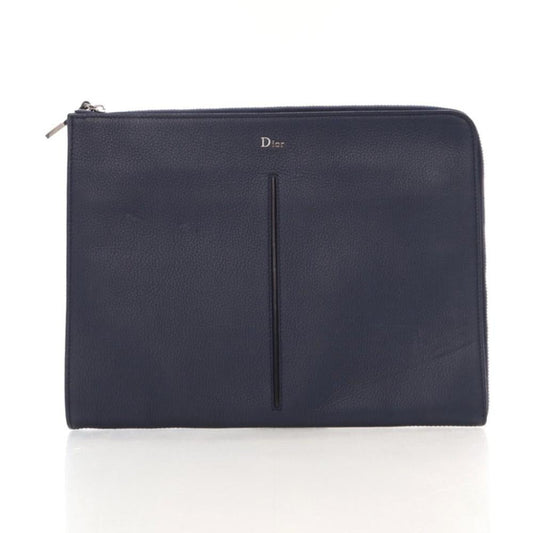 Blue Leather Dior Clutch