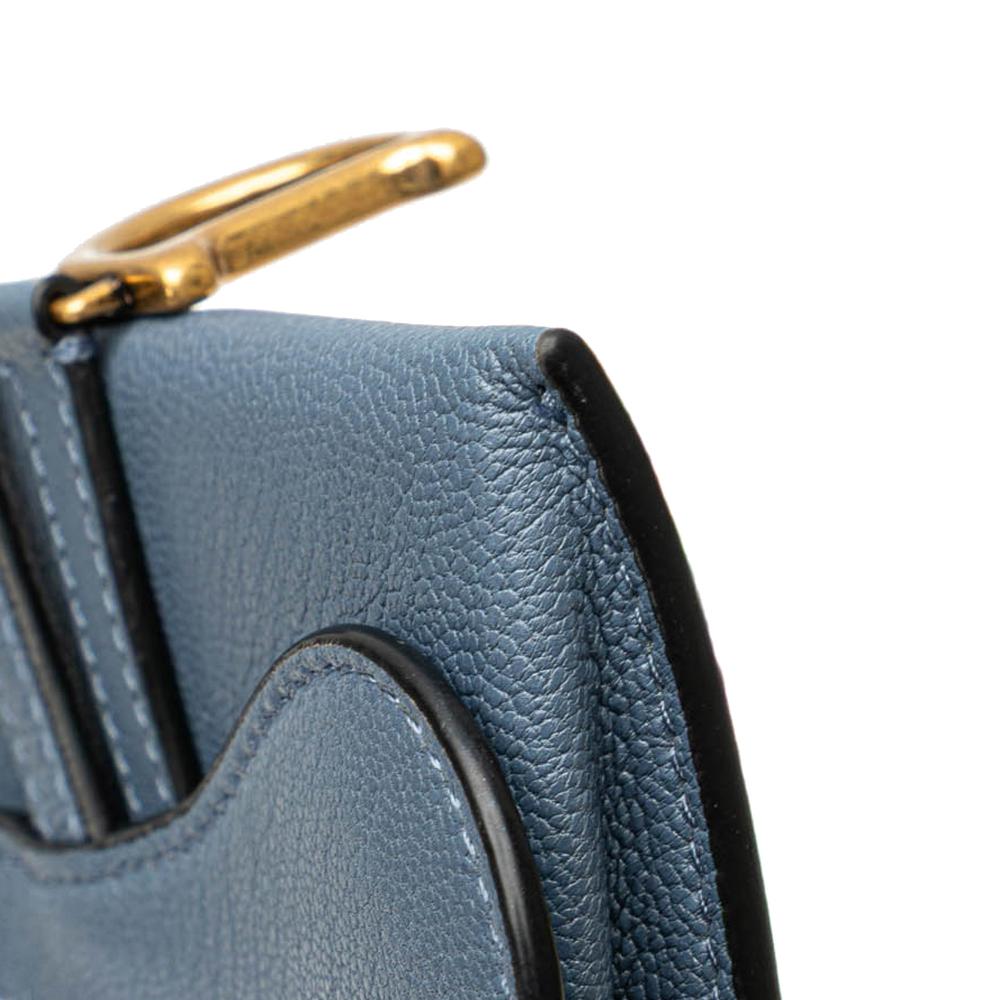 Blue Leather Dior Crossbody Bag