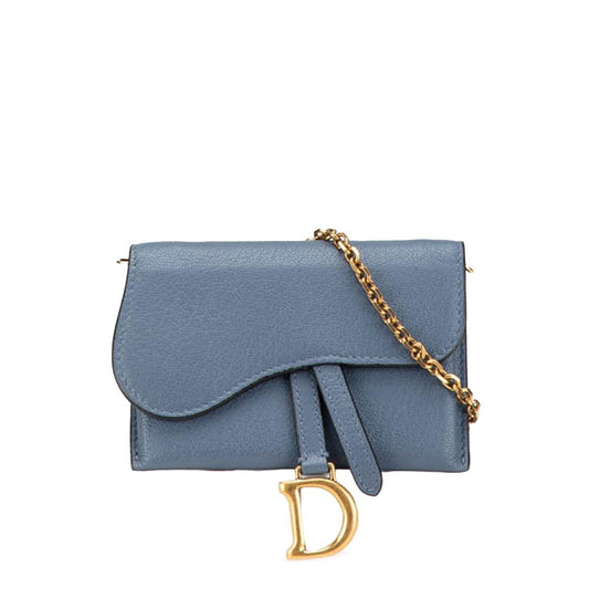 Blue Leather Dior Crossbody Bag