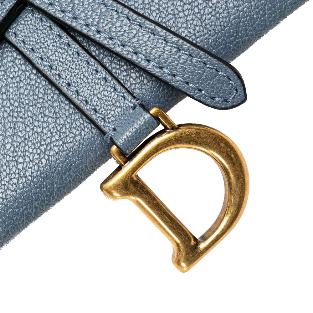 Blue Leather Dior Crossbody Bag