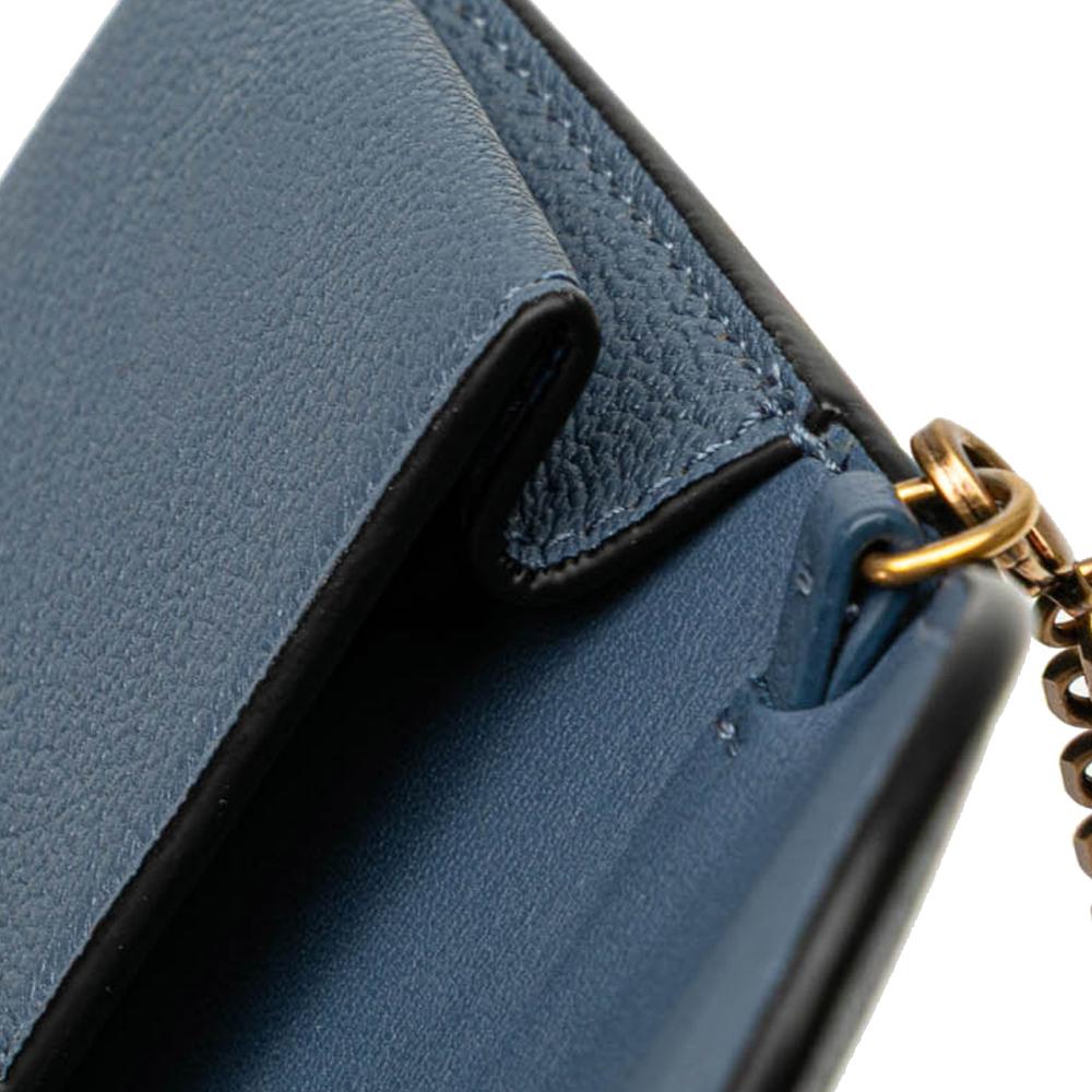 Blue Leather Dior Crossbody Bag