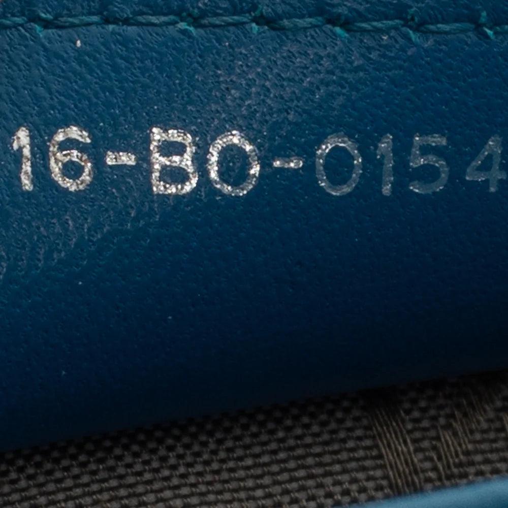 Blue Leather Dior Lady Dior